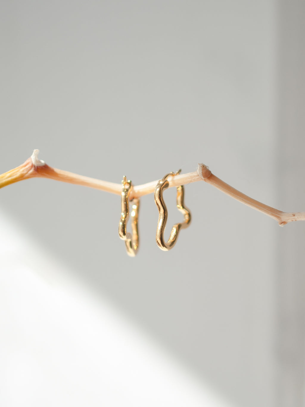 Squiggly Hoop Organic Earrings
