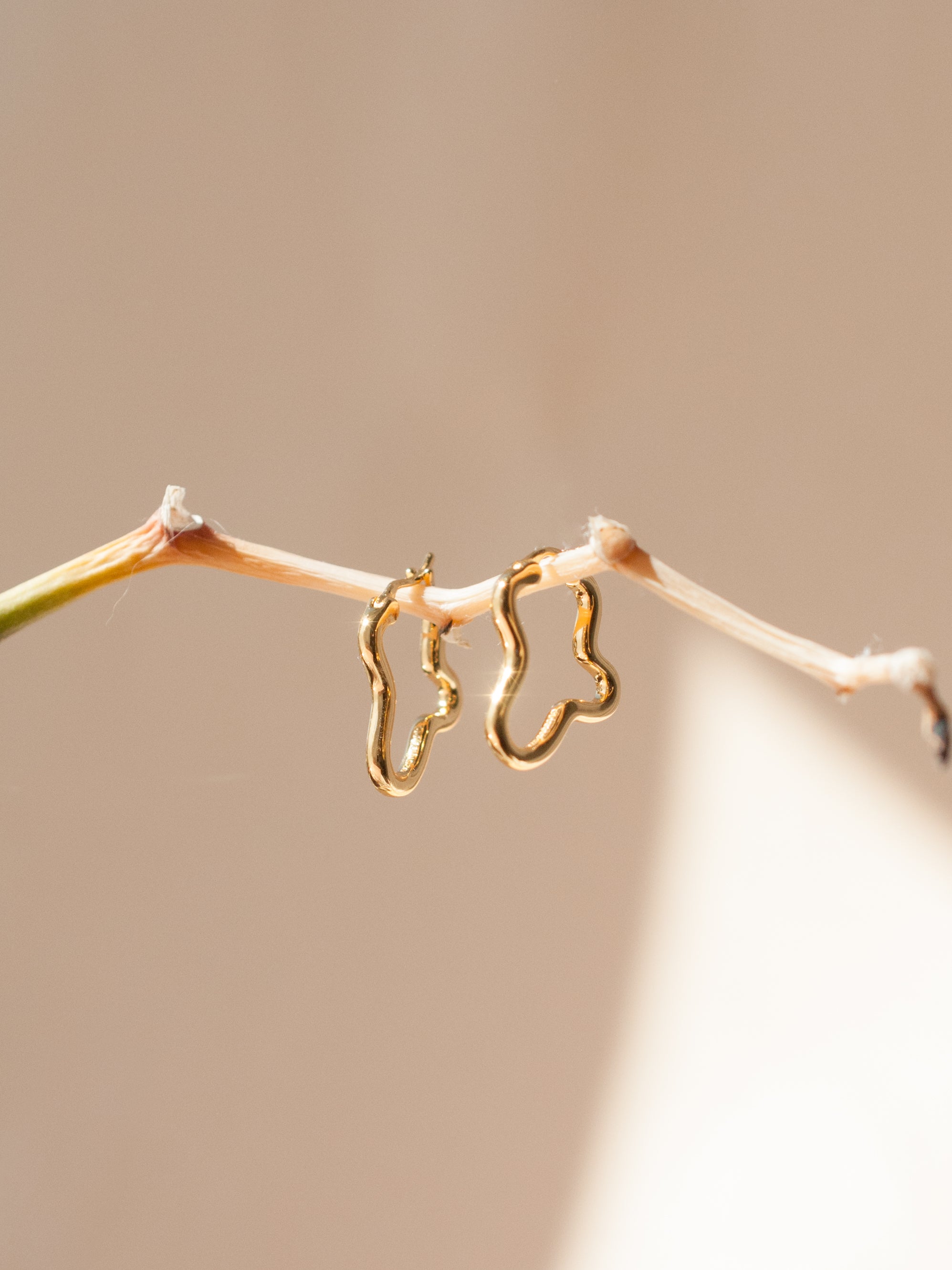 Squiggly Hoop Organic Earrings