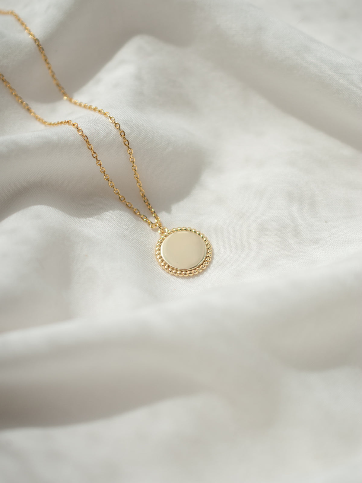 Gold Chain with Circle Pendant