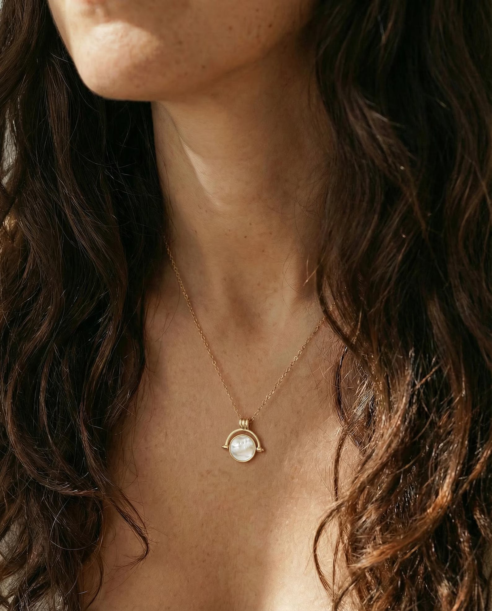 Mother of Pearl Charm Necklace